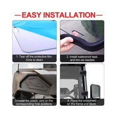 StarknightMT UForce 600 Front Windshield Vented Scratch Resistant Window Comp…