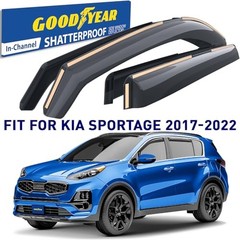 Goodyear Shatterproof in-Channel Window Deflectors for Kia For Sportage 17-22