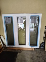 United 4800 Fixed Home Window 71.5×61.5 Black/White Vinyl Low-E Double Pane