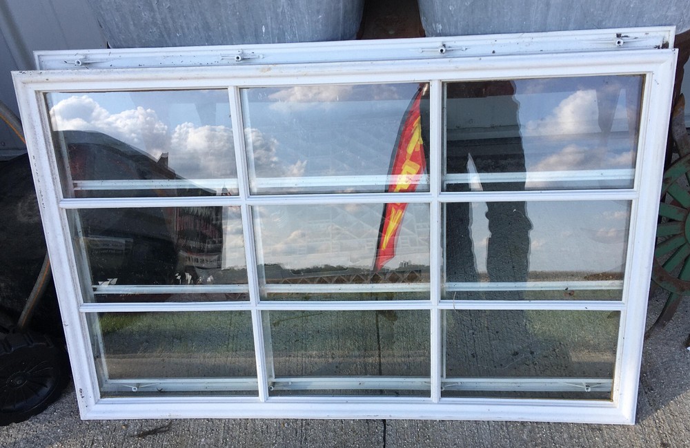 Vinyl Double 9 Pane Window 38” x 24”