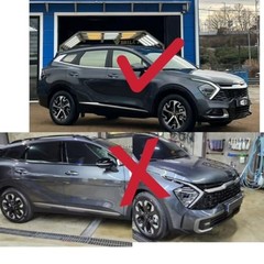 Body Side Door Moulding Covers Trim Compatible with Kia Sportage Glossy Black