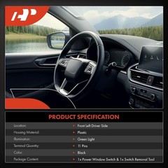 Front Left Driver Side Master Power Window Switch Compatible with Lincoln