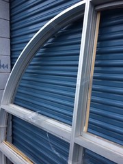 UNIQUE CUSTOM MADE ALUMINUM FABRICATED CIRCLE/PORTHOLE FIXED WINDOW FRAME – NEW