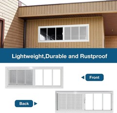Shed Windows 2 Pack, 10″X29″ Sliding Windows Transom Window with Tempered Glass