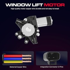 Rear Passenger Side Power Window Regulator with Motor (2 Rear Passenger (RH))