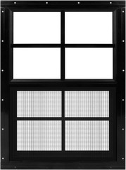 1 Pack Black Shed Windows 18″ x 23″ Flush Mount Window with Tempered Glass an…