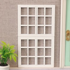 8Pcs Wooden Mini Window Frames for Dollhouse Reusable White Craft Accessories