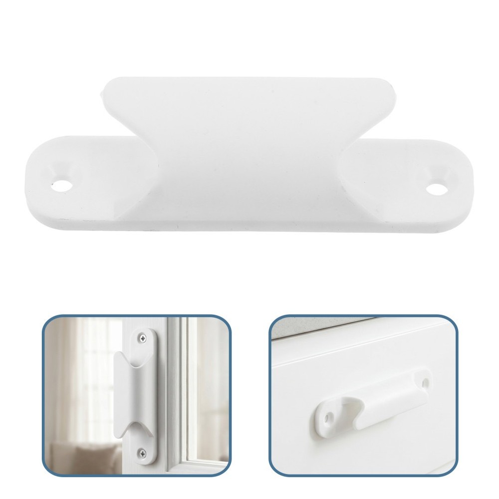 Thickened Solid White Plastic Door Pull Handles for Cabinets and Furniture