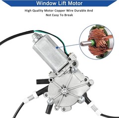 FrontRight Passenger Side Power Window Regulator w/ Motor fit for Chevy Corvette