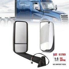Driver Left Side Power Heated Door Mirror with Chrome Back Driver (LH) Side