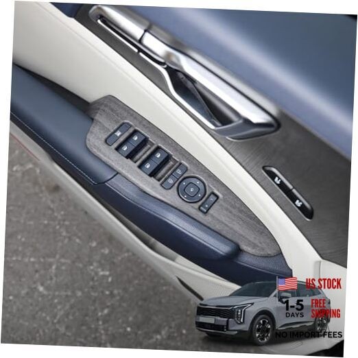 Compatible with Kia Sportage 2026 Accessories Door Lock Switch Wood grain