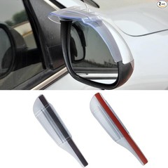 2PCS Rearview Mirror Rain Eyebrow, PVC Waterproof Side Mirror Rai Color: Clear