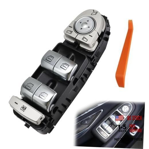 Master Power Window Switch Button Front Left Driver Side Fit for Mercedes-Benz