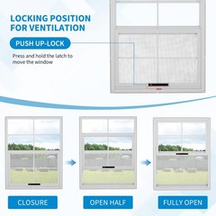 2 Pcs Shed Window W/ Tempered Glass & Fiberglass Screen Household Sliding Window