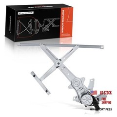 Front Left Driver Side Power Window Regulator with 2-Blade Connector Motor