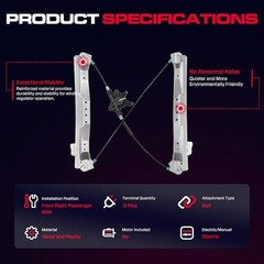 Front Passenger Side Power Window Regulator Without Motor Front Passenger (RH)