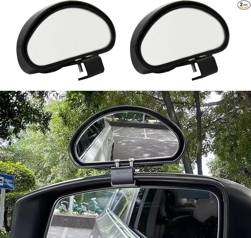 2 PCS Car Blind Spot Mirror, HD Glass Side Rear View Mirrors, Adjustable Angle F