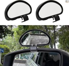 2 PCS Car Blind Spot Mirror, HD Glass Side Rear View Mirrors, Adjustable Angle F
