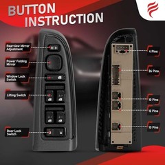 Front Driver Side Master Power Window Switch&Bezel for 2003-2007 Chevy 15883323
