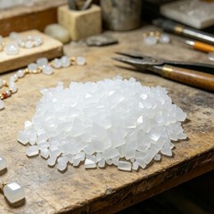 Durable Microwave Kiln Fusing Glass White DIY Craft Scrap for Jewelry Projects