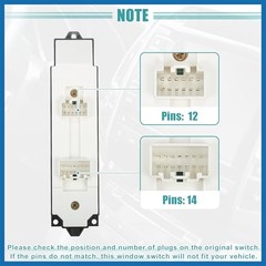 Front Left Driver Side Power Window Switch No.BBM266350B with Tool Window