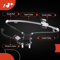 Rear Left Driver Side Power Window Regulator with 2-Pin Plug Rear Driver (LH)