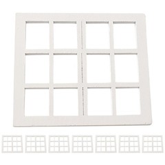 8pcs Dollhouse Window Frame Models – Wooden Miniature Bedroom Furniture For