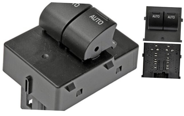 901-205 Front Driver Side Power Window Switch 2 Button Compatible with Select