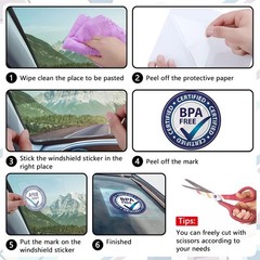 20-Piece 5×6 Inch Static Cling Vinyl Window Film, Clear Windshield Protection St
