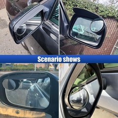 2PCS Car Blind Spot Mirrors, 2-in-1 Rain Eyebrow Reversing Side Rearview Mirror,