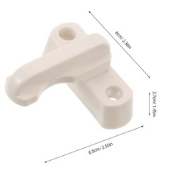 1 Set Durable Plastic Window Lock with T Handle White Anti Theft Security