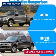 AUCERAMIC Chrome Plated Mirror Covers Caps Fit for Ford Super Duty 2017-2025 F-2