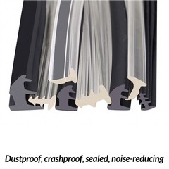 Silicone Rubber Window & Door Gasket Seal Flipper Glazing Rubber Draught Seal