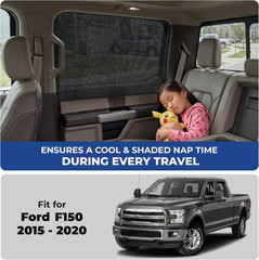 Car Window Screen for Ford F150 2015 2020 Mesh Bug Net UV Privacy Blackout Pack