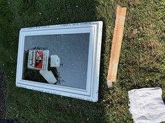 Andersen AW Casement 1/2 Round Window 24×48 White/Wood Double Pane GBG