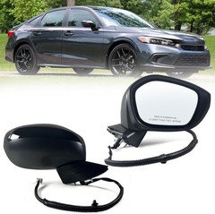 Left Driver side Mirror Fits 2022 2023 2024 2025 HONDA CIVIC Sedan/Hatchback Wit