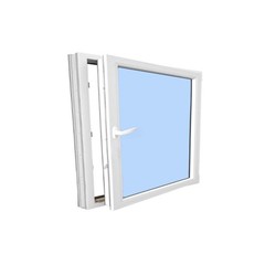 Elite Avora 24″ x 24″ Tilt and Turn Black Exterior and White Interior