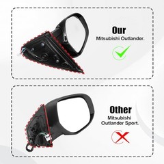 Left Driver Side Mirror Replacement Power Heated with Signal 9 Pins Fit for