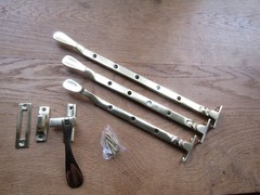 Rustic window stay fastener SOLID BRASS VICTORIAN vintage old English window