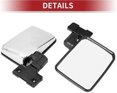 Pair Car Rear View Mirror Silver Tone for Land Cruiser 70 75 78 Series 1985-2