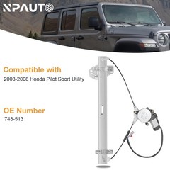 Rear Passenger Side Power Window Regulator Assembly Replacement Kit with Motor