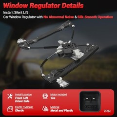 Front Left Driver Side (7 Pins) Power Window Regulator with Motor 748-974