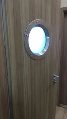 PORTHOLE FOR DOORS STAINLESS STEEL phi 350 mm.New.