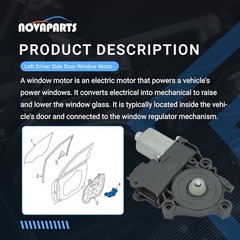82450-2P010 Front Left Driver Side Door Window Motor for 2011-2015 Kia