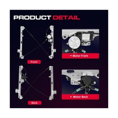Power Window Regulator w/Motor L/F-Fit Chevy Silverado 01-06,GMC Sierra,Cadillac