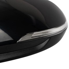 Driver Side Power Heated Mirror Smooth Black Paint to Match Compatible with