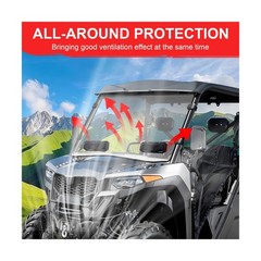 StarknightMT UForce 600 Front Windshield Vented Scratch Resistant Window Comp…