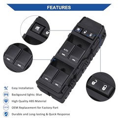 Power Window Switch Front Left Driver Side, Compatible with 2008-2013 Dodge